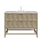 James Martin Vanities 48'' Single Vanity, Pebble Oak w/ 3 CM Eternal Jasmine Pearl Quartz Top D100-V48-PBO-3EJP - alternate 1